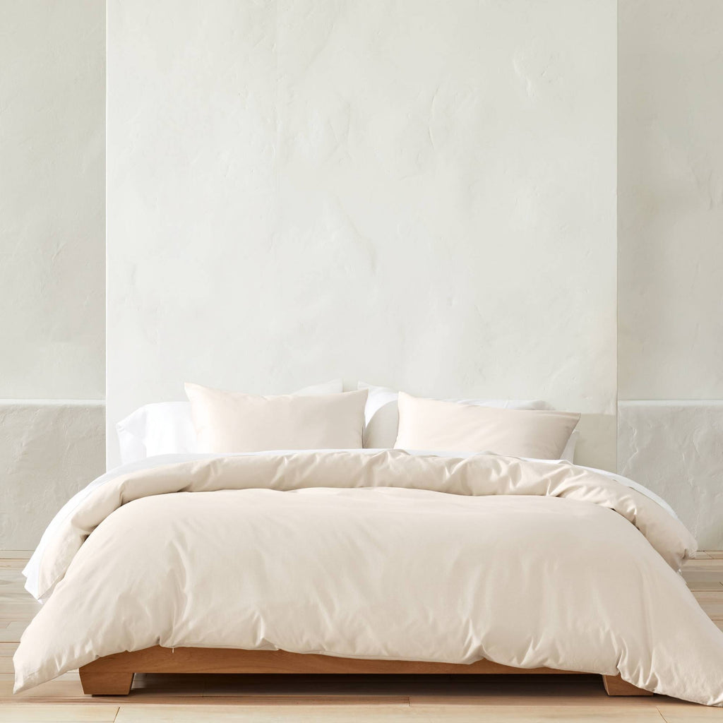 Natural Washed Sateen Duvet & Sham Set Z31840