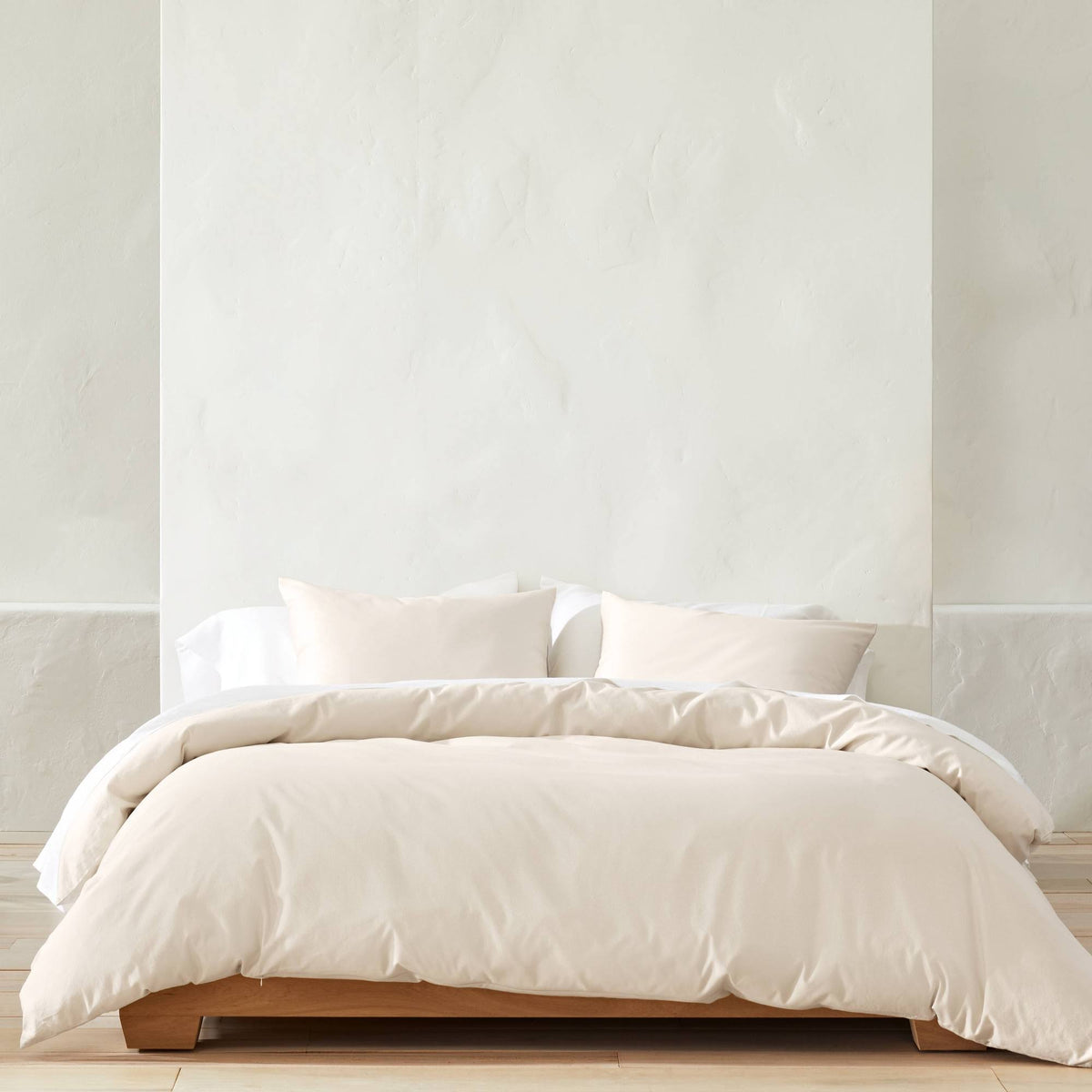 Natural Washed Sateen Duvet & Sham Set Z31840