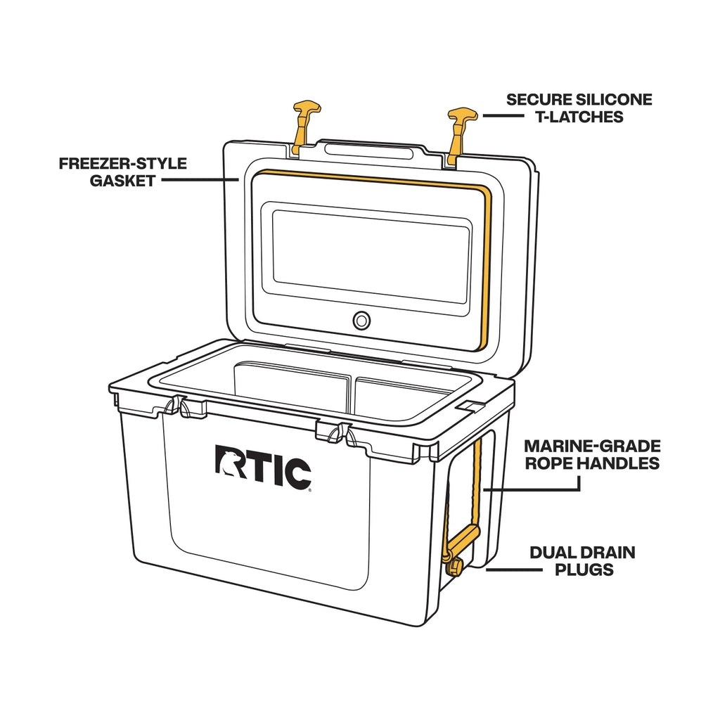 52 QT Ultra-Light Hard-Sided Ice Chest Cooler O631