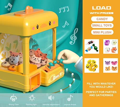 Large Claw Machine with Prizes, Adjustable Sound & Light, Mini Electronic Arcade Game Dispenser Toy Z60342
