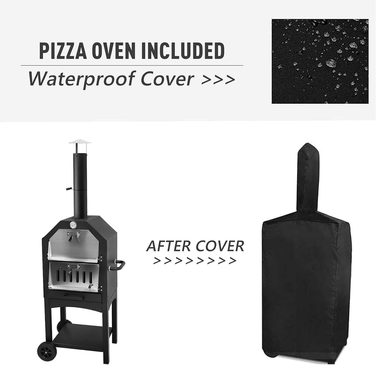 Outdoor Pizza Oven Wood Fire with Pizza Stone Z67169