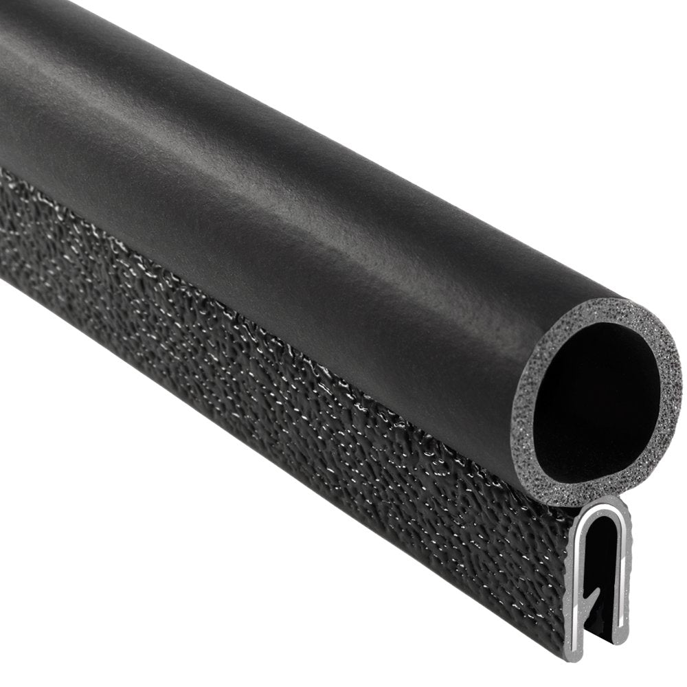 Trim Seal with Top Bulb, 25’ Length, PVC Plastic with EPDM Rubber Seal, Pack of 2 N8205