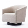Beige Wood-Base Swivel Chair V94307