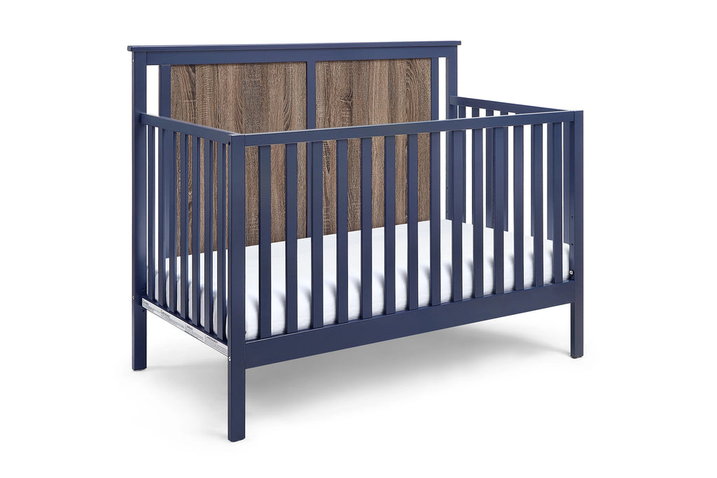 Midnight Blue and Vintage Walnut Finish Crib G14848