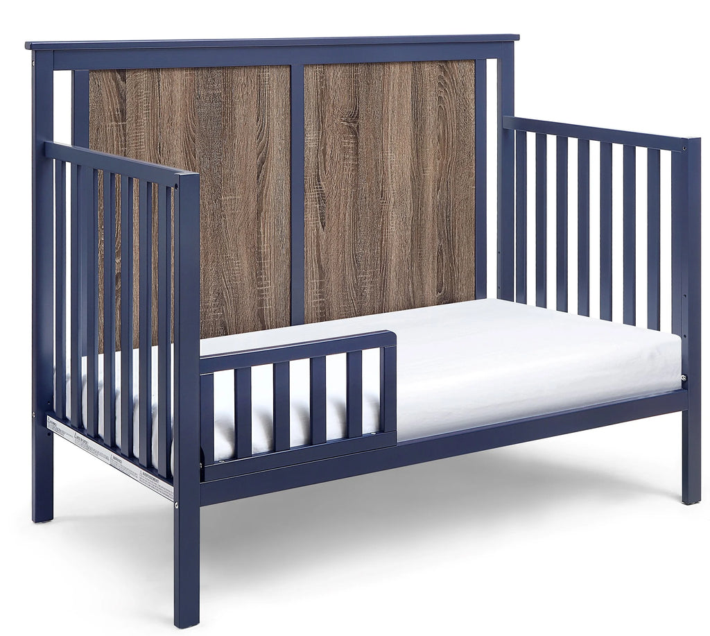 Midnight Blue and Vintage Walnut Finish Crib G14848