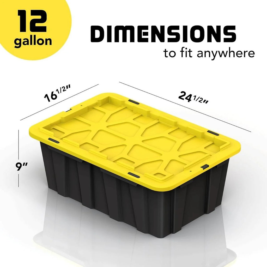12 Gallon Clear Plastic Storage Bin with Latching Lids M28917