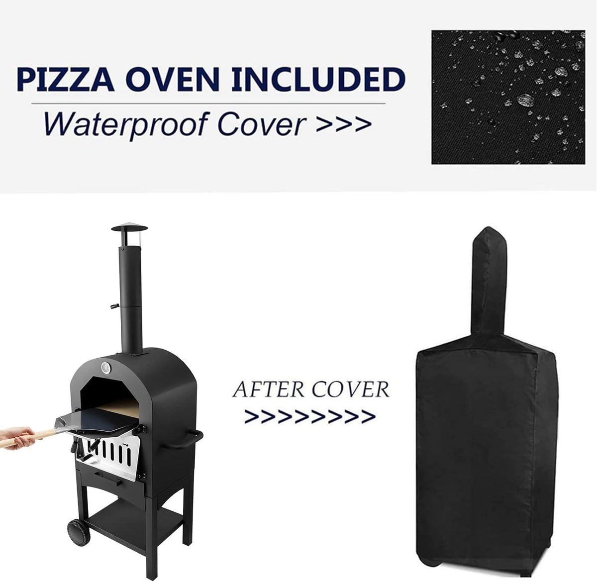 Outdoor Pizza Oven Wood Fire with Pizza Stone Z67169