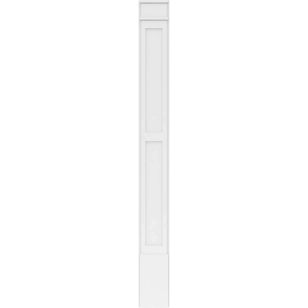 Two Equal Flat Panel PVC Pilaster with Standard Capital & Base (Pair) M176082