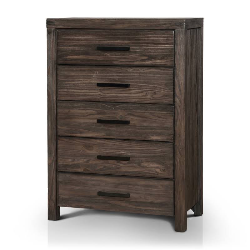 Rustic Brown 5 Drawer Chest R7325