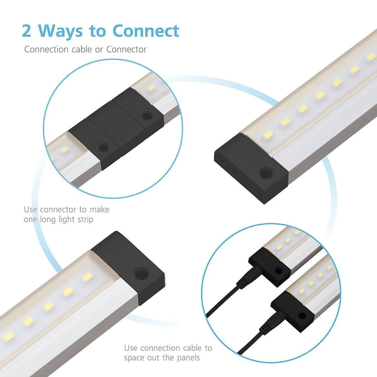 6 Panels 7 inch LED Dimmable Under Cabinet Lighting Kit E9243