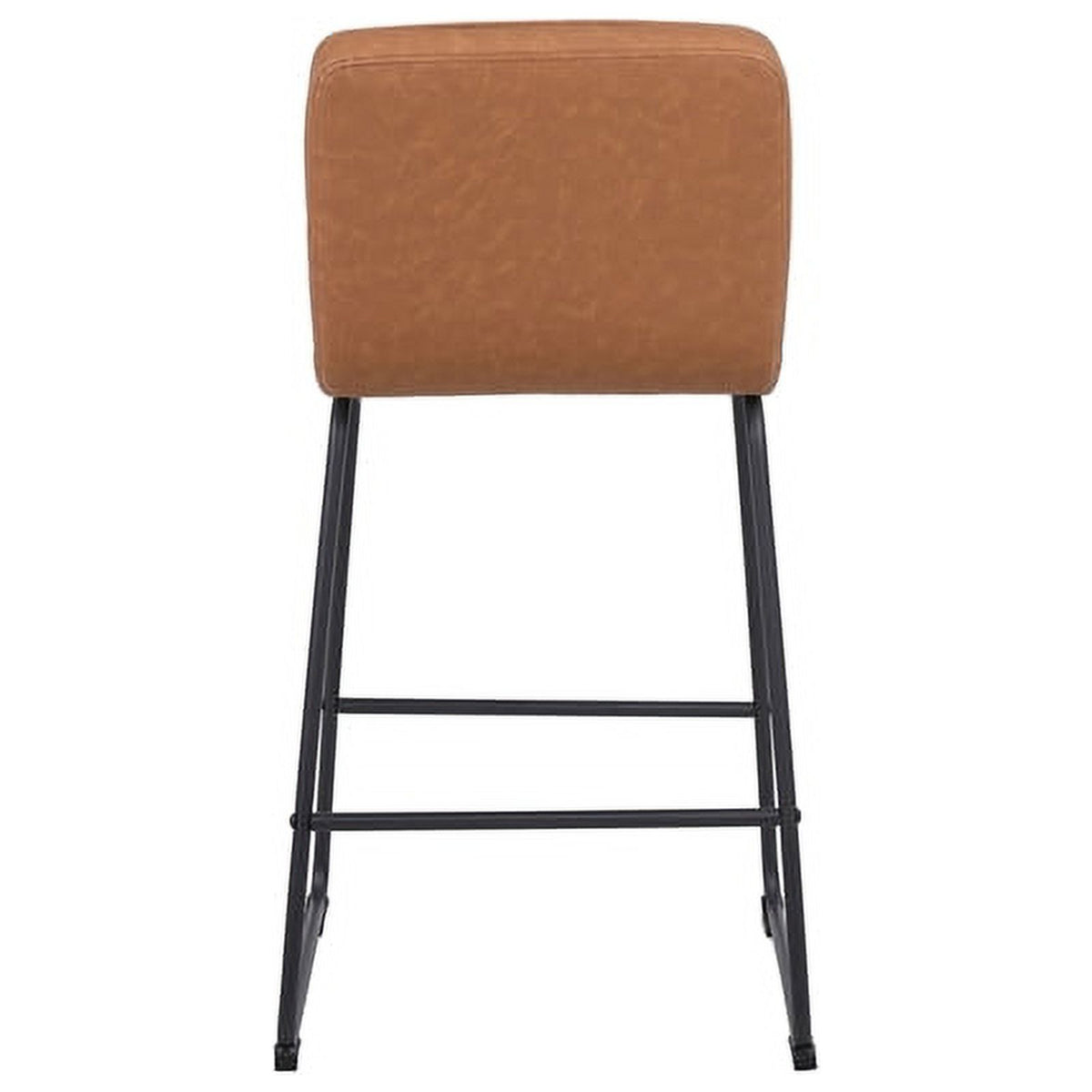 Faux Leather Counter Stool in Camel (Set of 3) S590