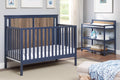 Midnight Blue and Vintage Walnut Finish Crib G14848