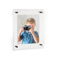 Acrylic Floating Frame for Pictures Up to 22x27 Inches with Black Acrylic Standoff Y184