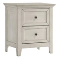 White 2 Drawer Wood Nightstand Y115