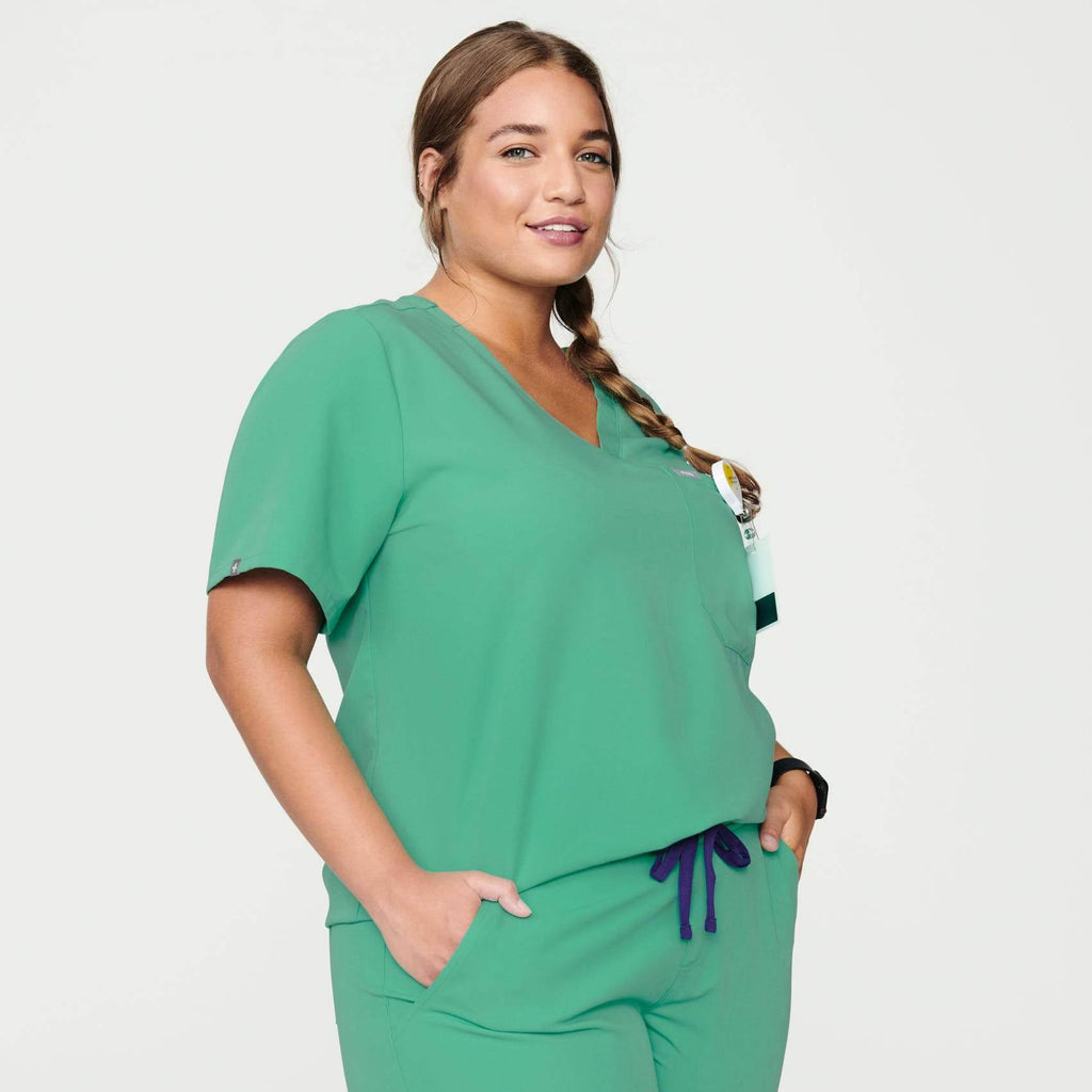 XS Surgical Green One Pocket Scrub Top G838