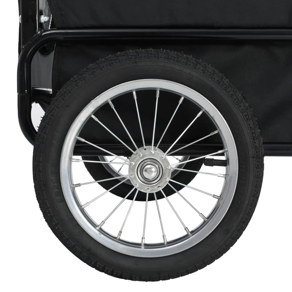 Red and Black Pet Bike Trailer and Jogging Stroller A5942