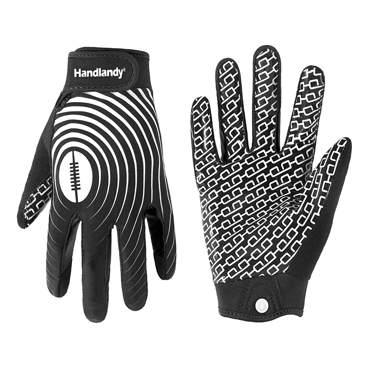 White and Gold Stretch Fit Football Gloves F459