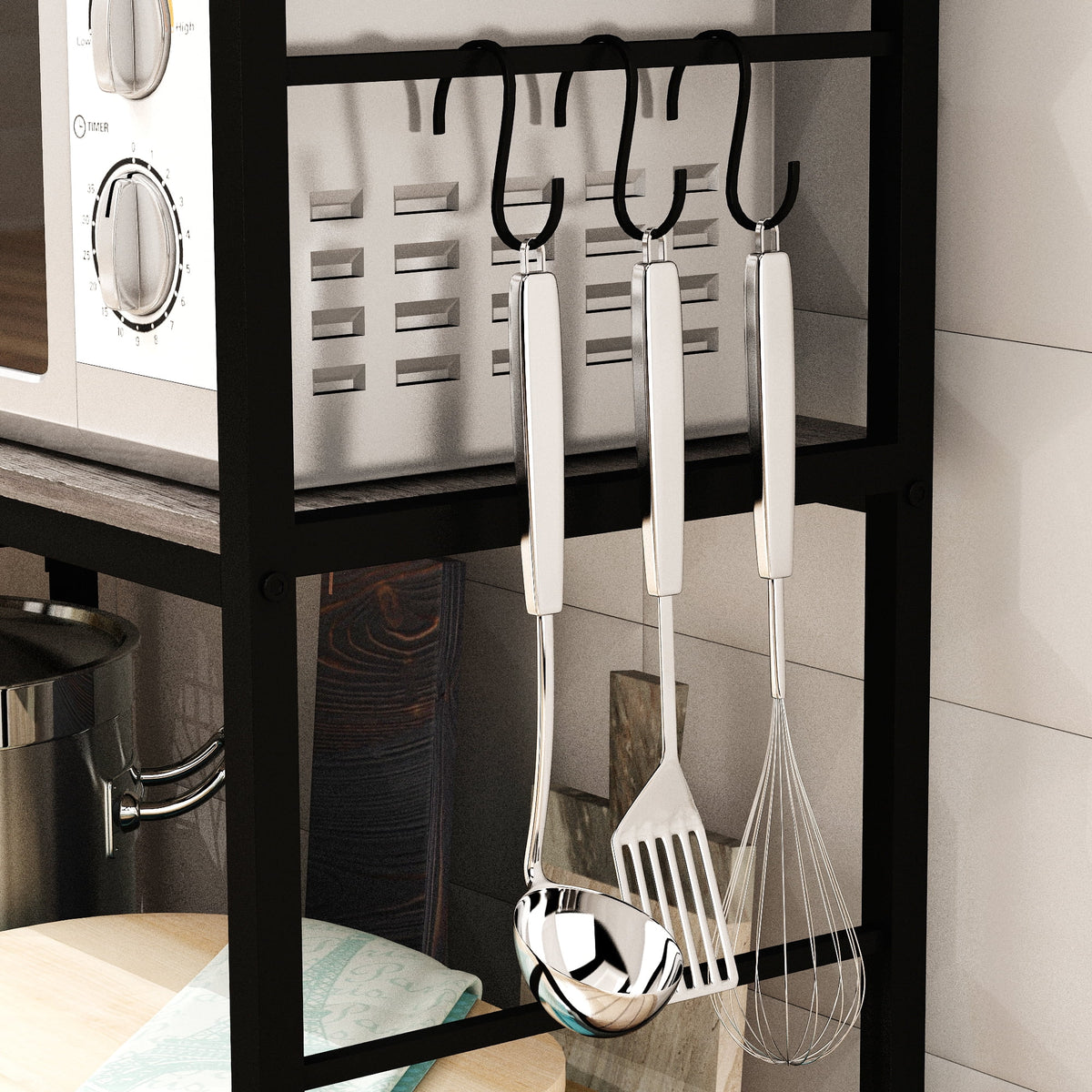 5-Tier Kitchen Bakers Rack with Baskets R838