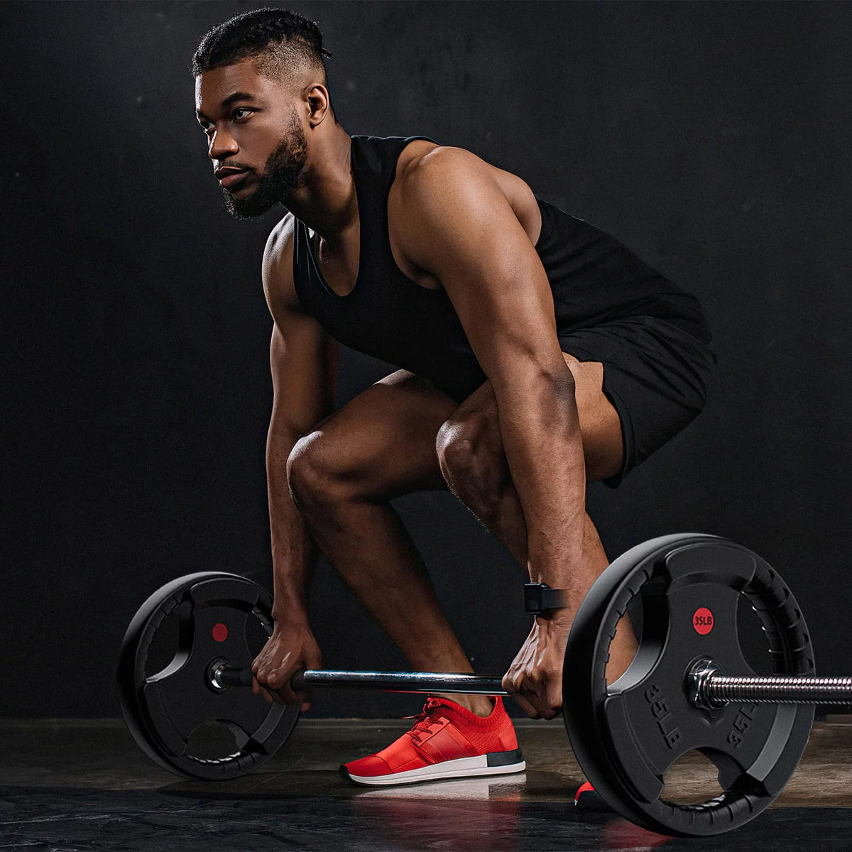 90lbs 2 Inch Rubber Coated Olympic Weight Plate W94956