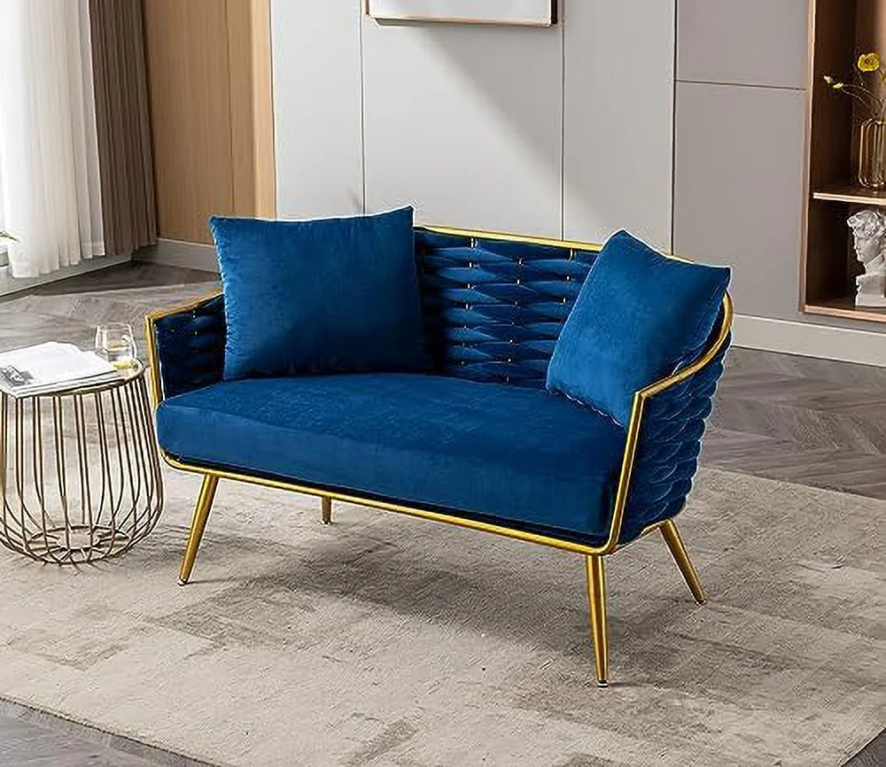 Velvet Accent Sofa Chair with 2 Pillows K480