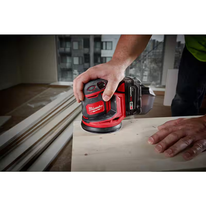 18V Cordless Random Orbit Sander with Battery and Charger O191