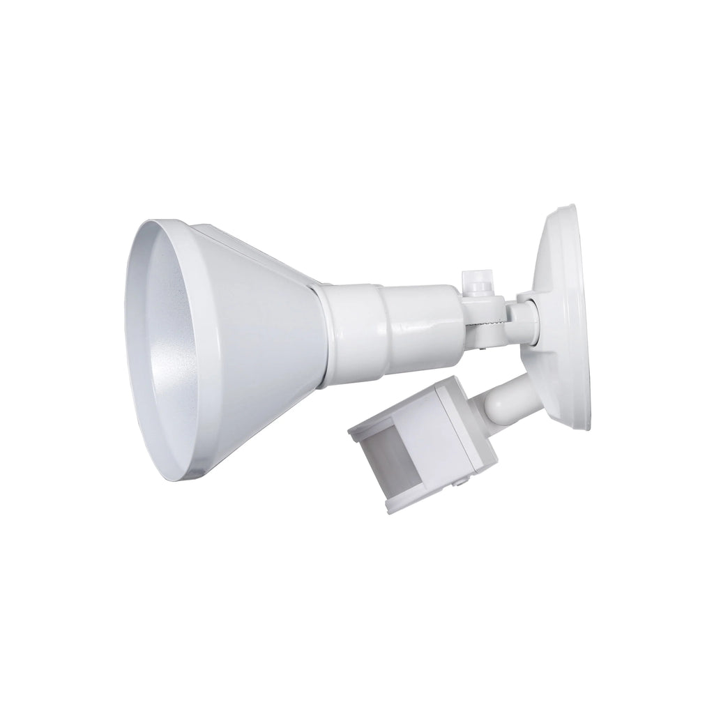 White Dual Head Motion Activated LED Security Flood Light I4014
