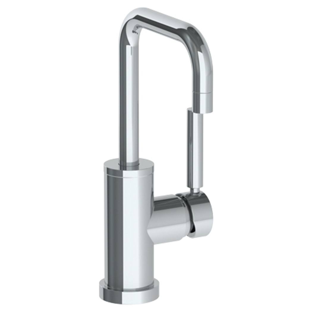 Single Hole Monoblock Square Bathroom Sink Faucet in Satin Elite Brass D51259