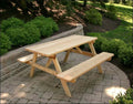 Red Cedar Picnic Table with Attached Benches B8837