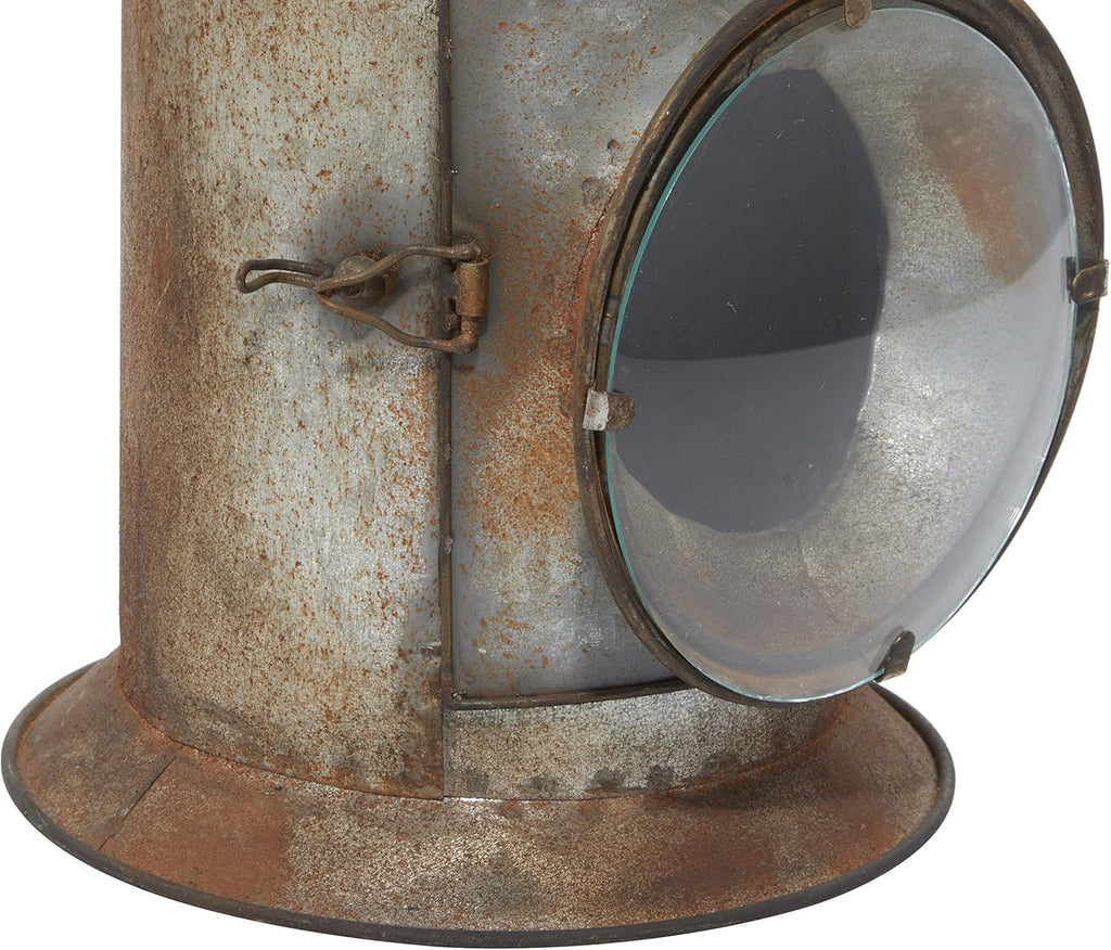Distressed Metal Glass Candle Lantern, Pack of 2 Y556593