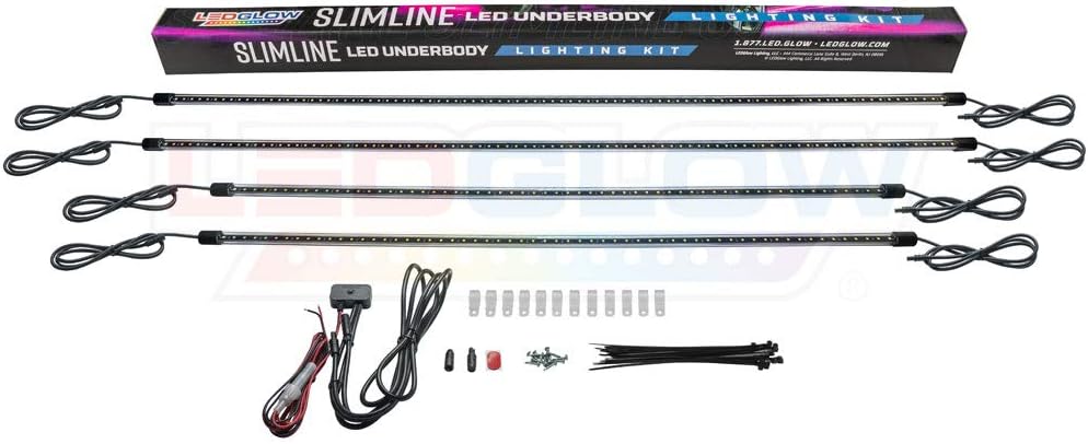 Blue Slimline LED Underbody Lighting Kit for Cars W542