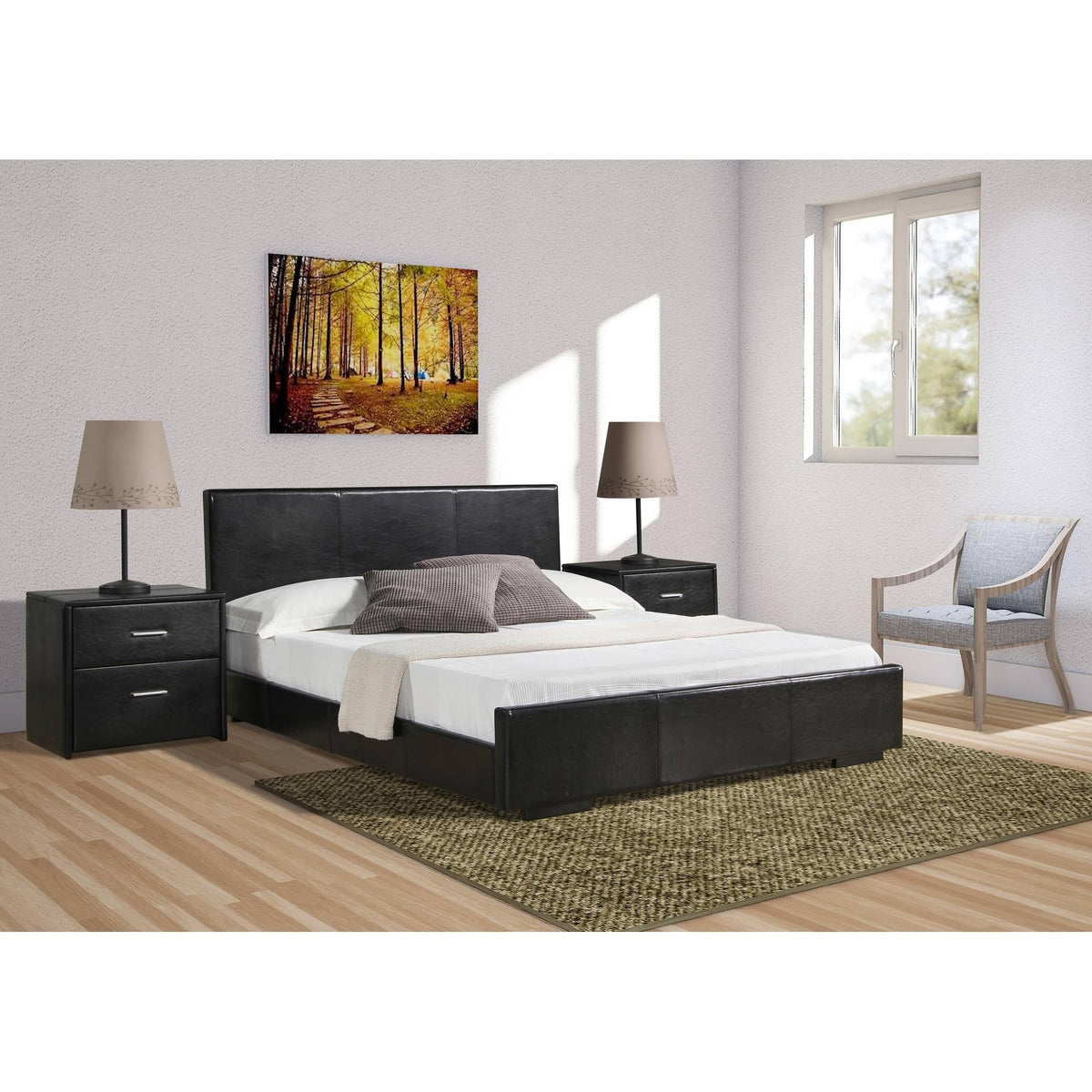 King Black Bed Y4099