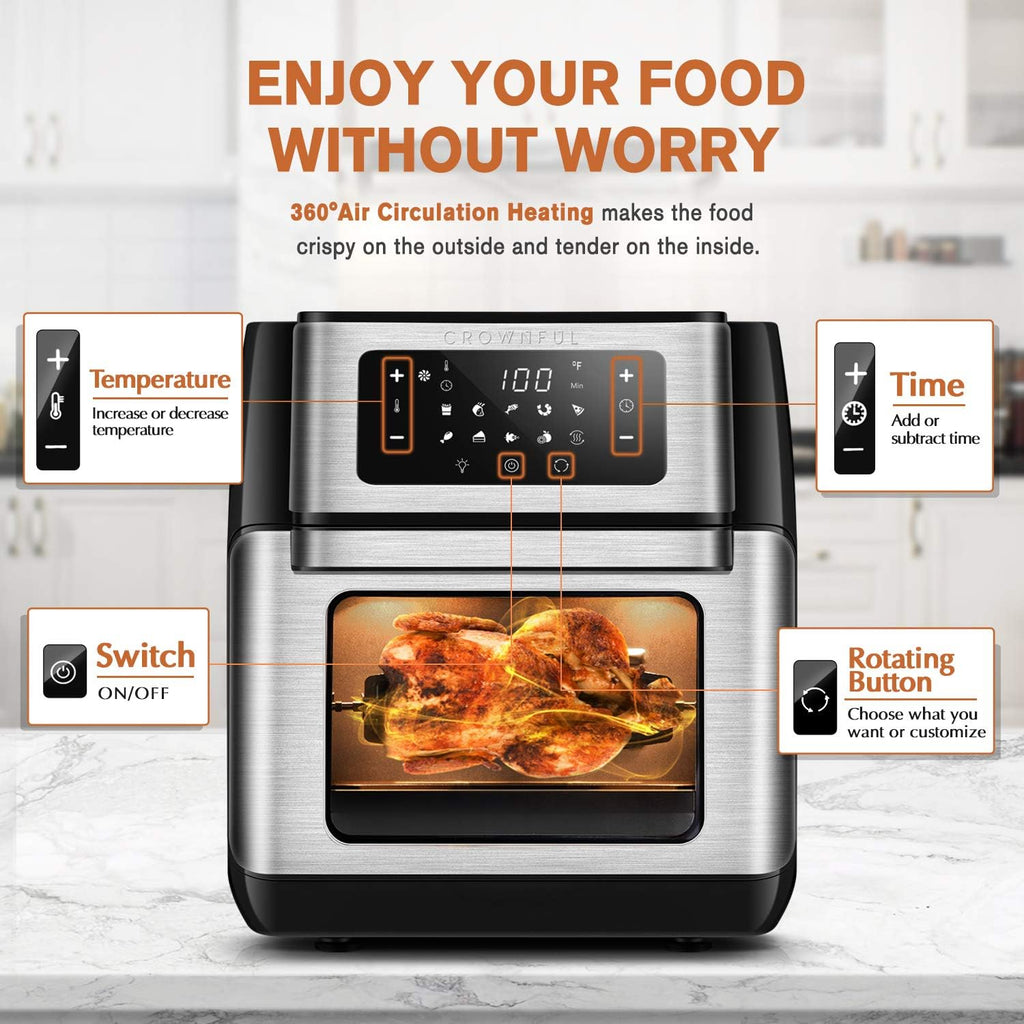 10.6 Quart 10-in-1 Air Fryer Toaster Oven with Rotisserie and Dehydrator J875