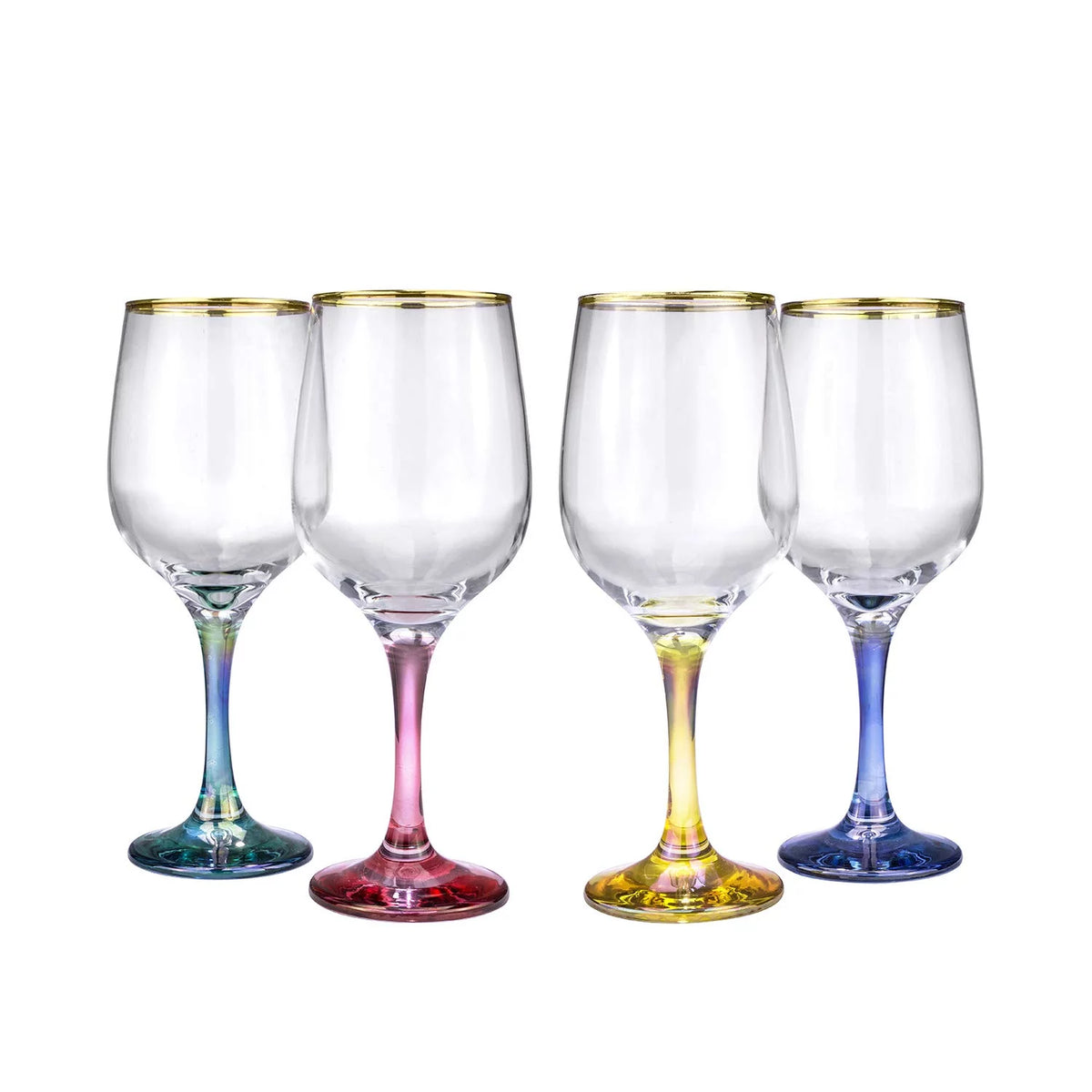 Set of 4 Italian Crystal Wine Water Beverage Glasses U9131