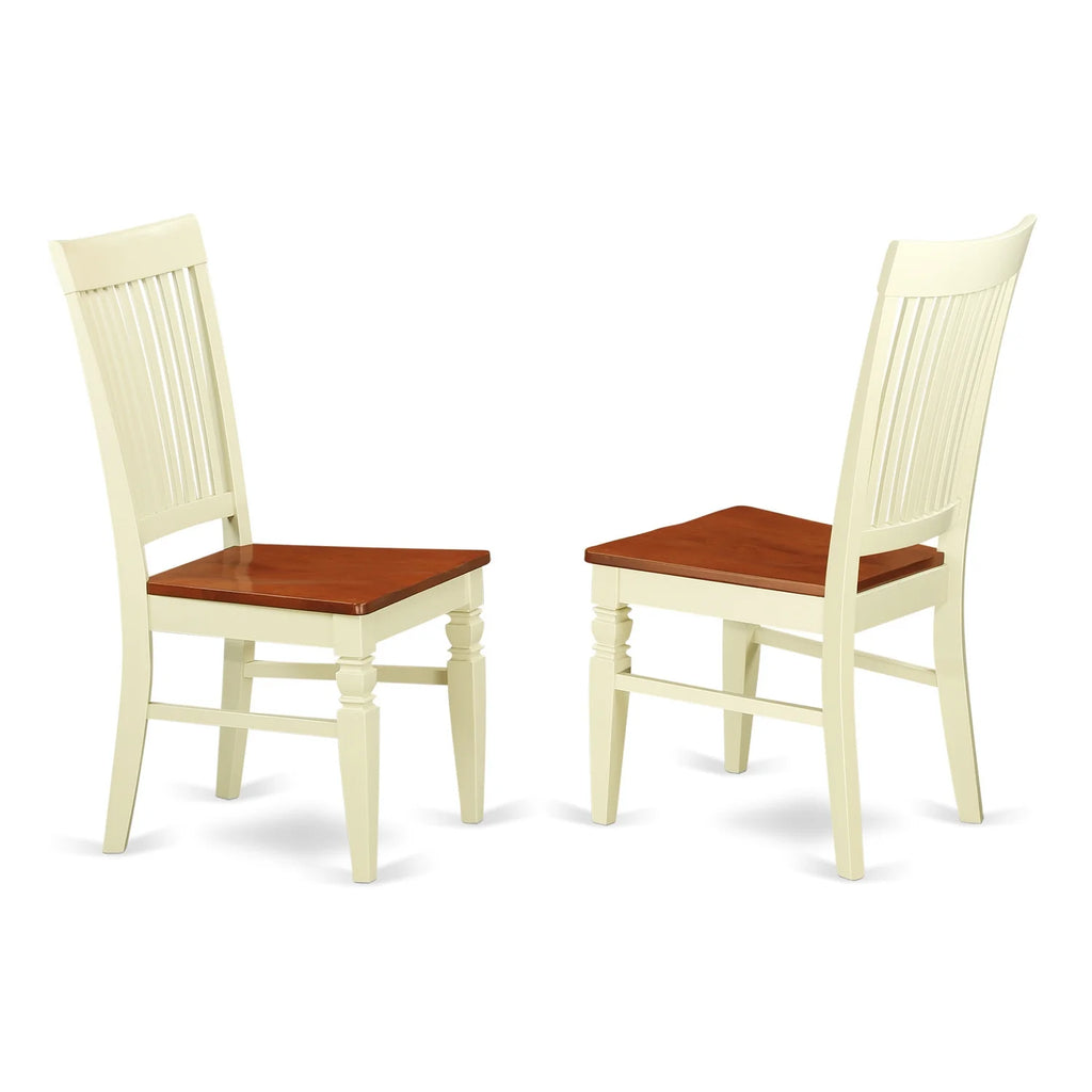 3 Pc Kitchen Table Set with 2 Wood Seat Dining Chairs B699192