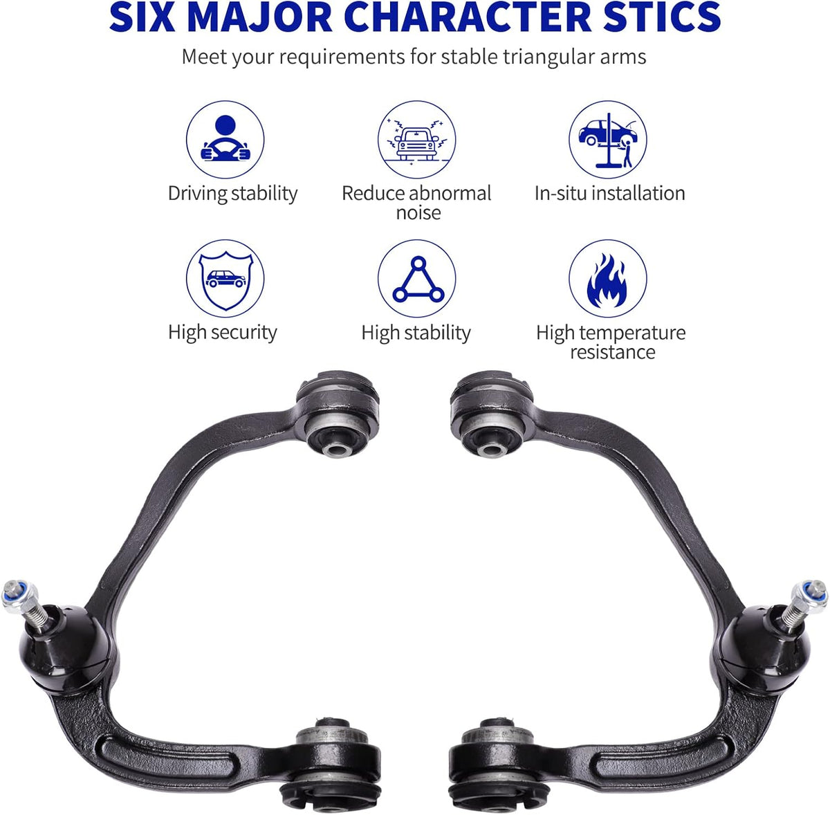 2pcs Front Upper Control Arm with Ball Joint for Ford Expedition and Lincoln Navigator W12135