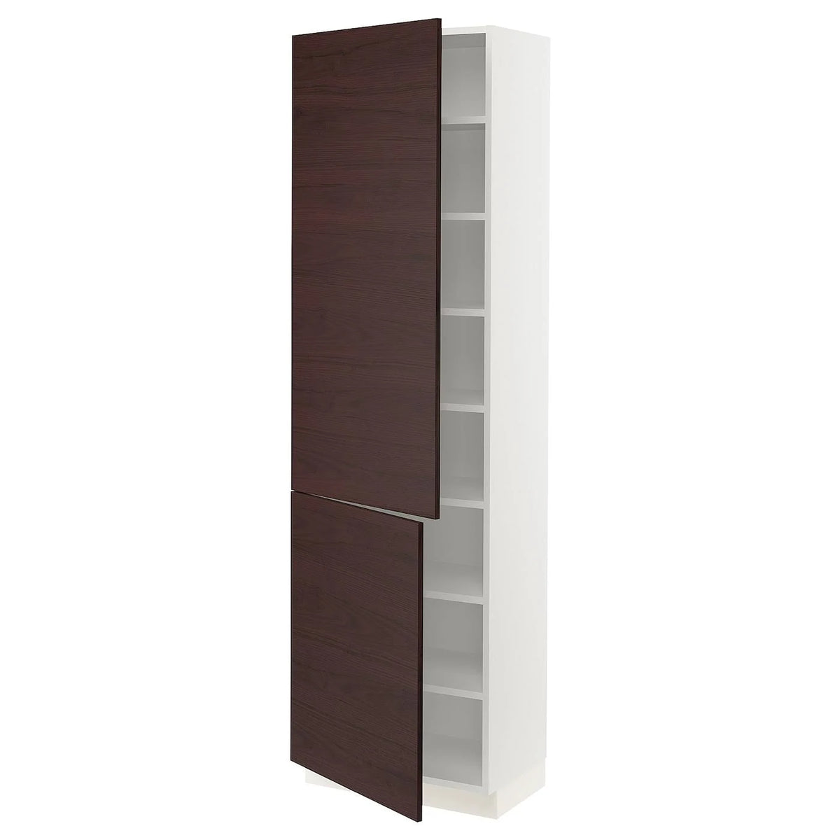 White High Cabinet with Shelves and 2 Doors A28348