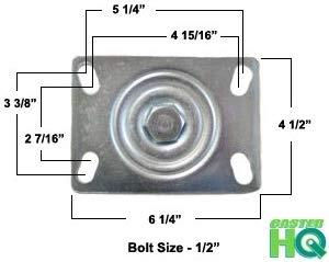 12 x 3 Heavy Duty Swivel Caster with Red Polyurethane Wheel P185638