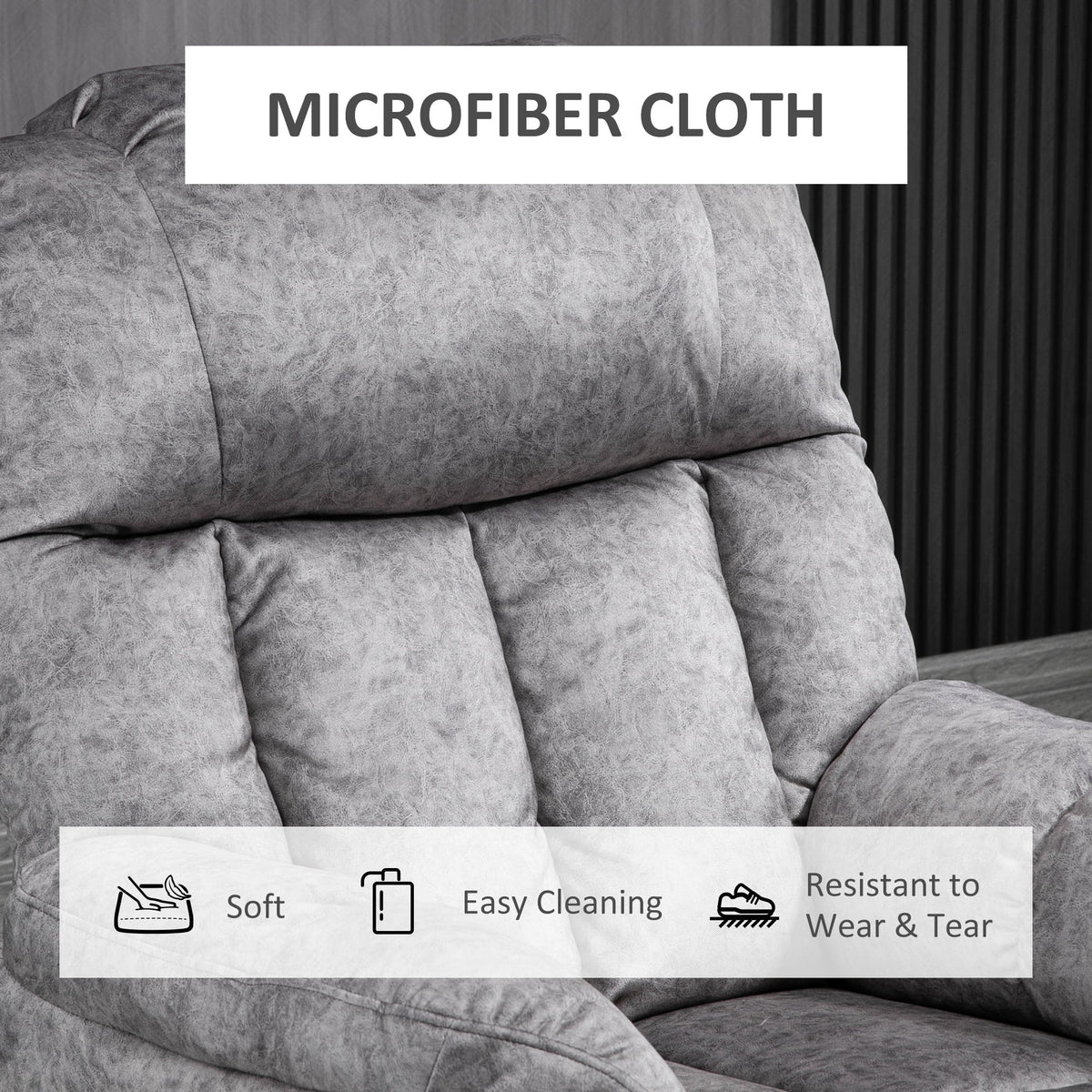 Grey Power Lift Recliner Chair with Remote Control Q742