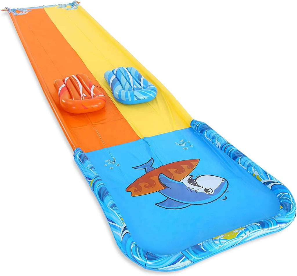 20ft Inflatable Water Slide with 2 Bodyboards Lanes K9108