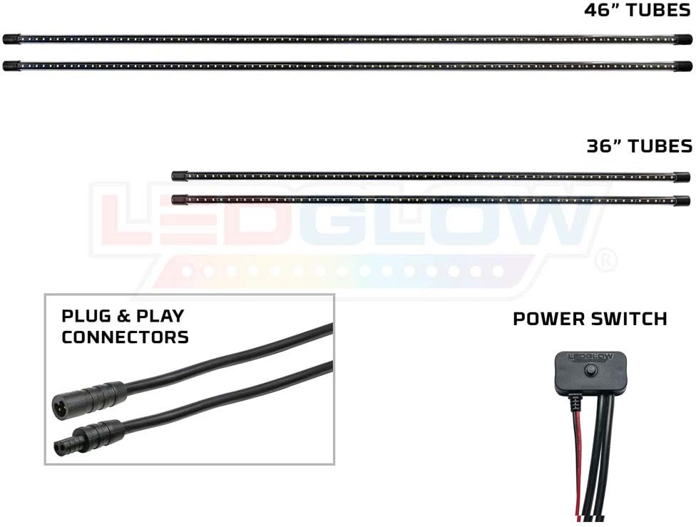 Blue Slimline LED Underbody Lighting Kit for Cars W542