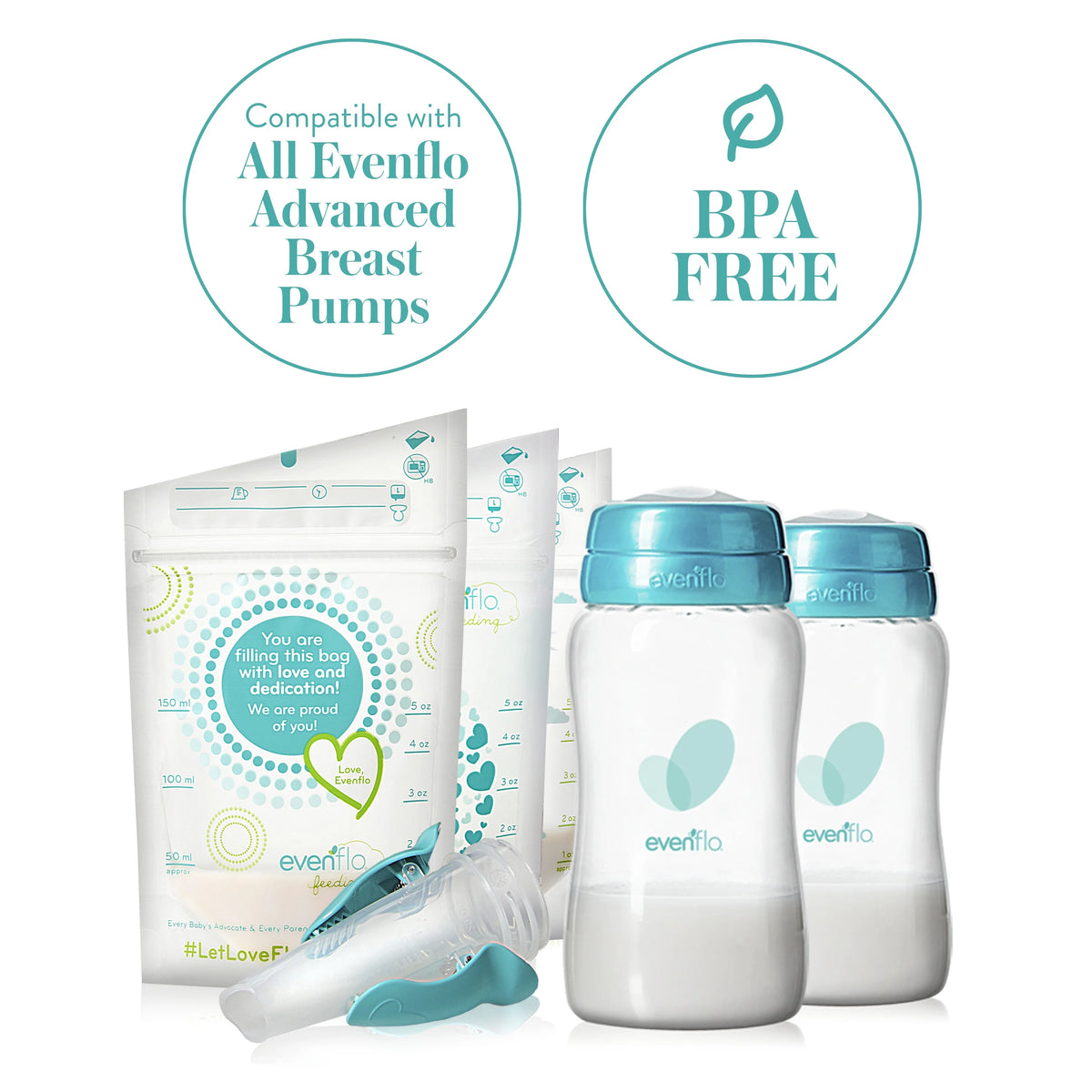 Breast Pump Accessories, Milk Storage Bags, Collection Bottles, Adapters, Ice Packs and Cooler A7639