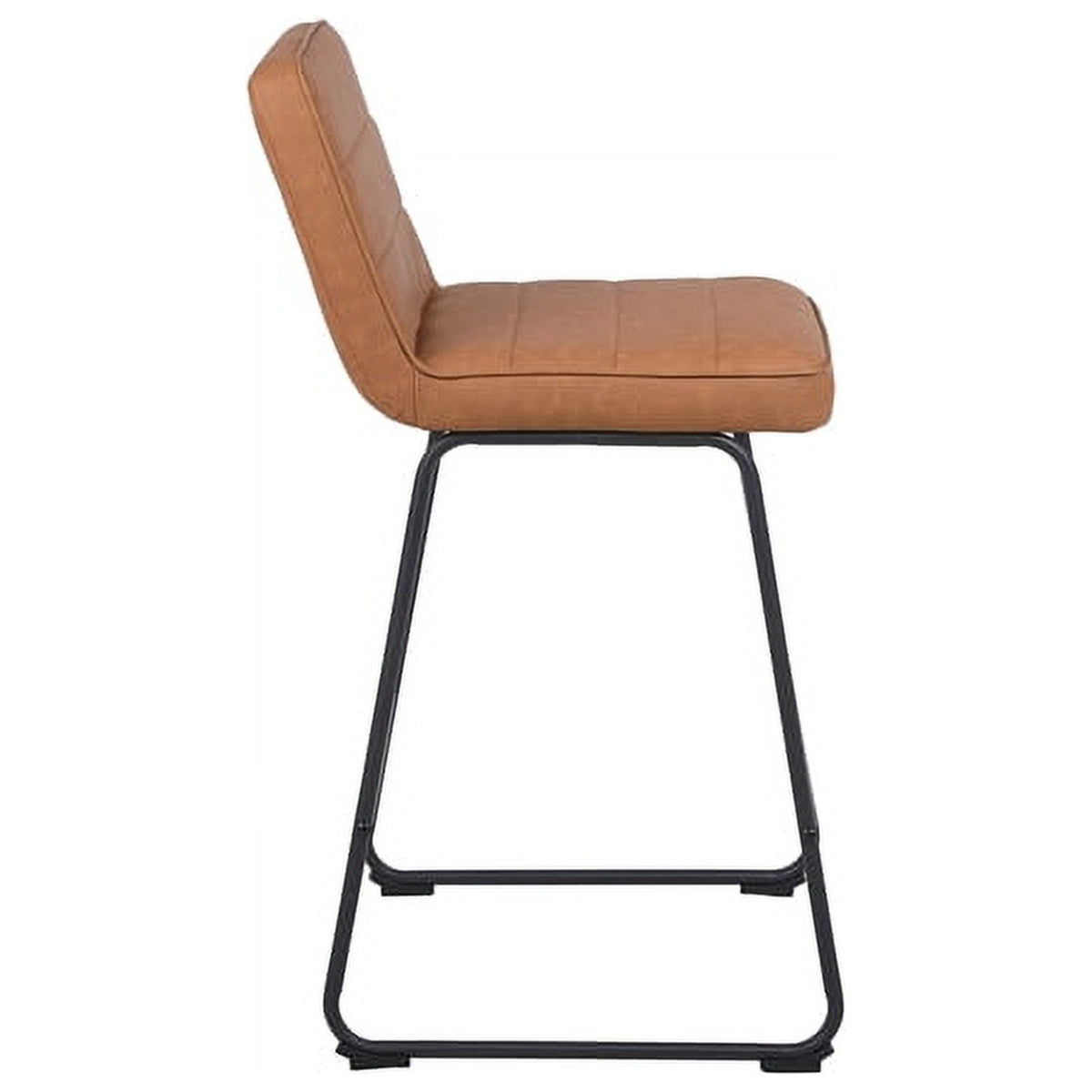 Faux Leather Counter Stool in Camel (Set of 3) S590