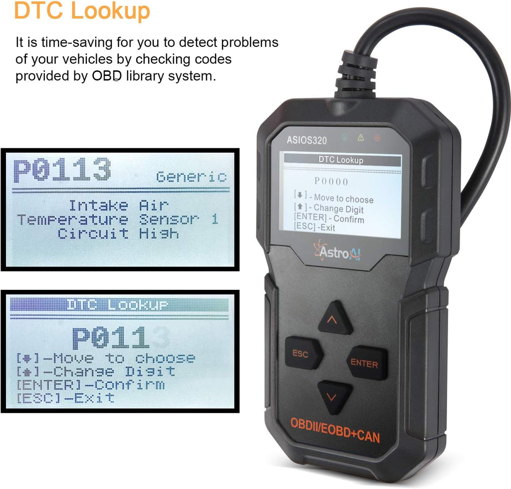 Black OBD2 Scanner Car Diagnostic Tool P26429