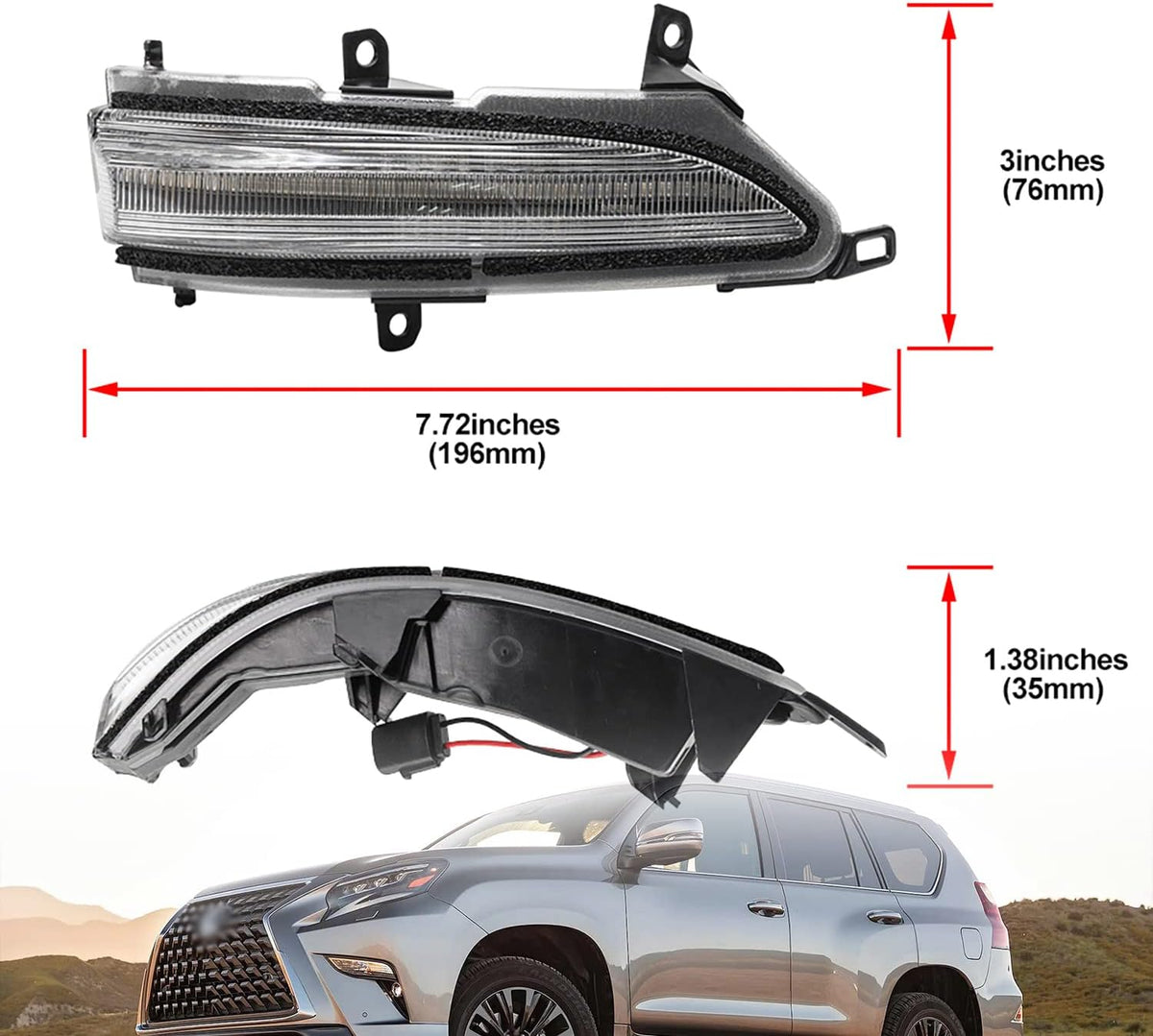 Clear Lens LED Turn Signal Mirror Lights P290