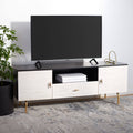 Black and White Washed Media Stand C753707