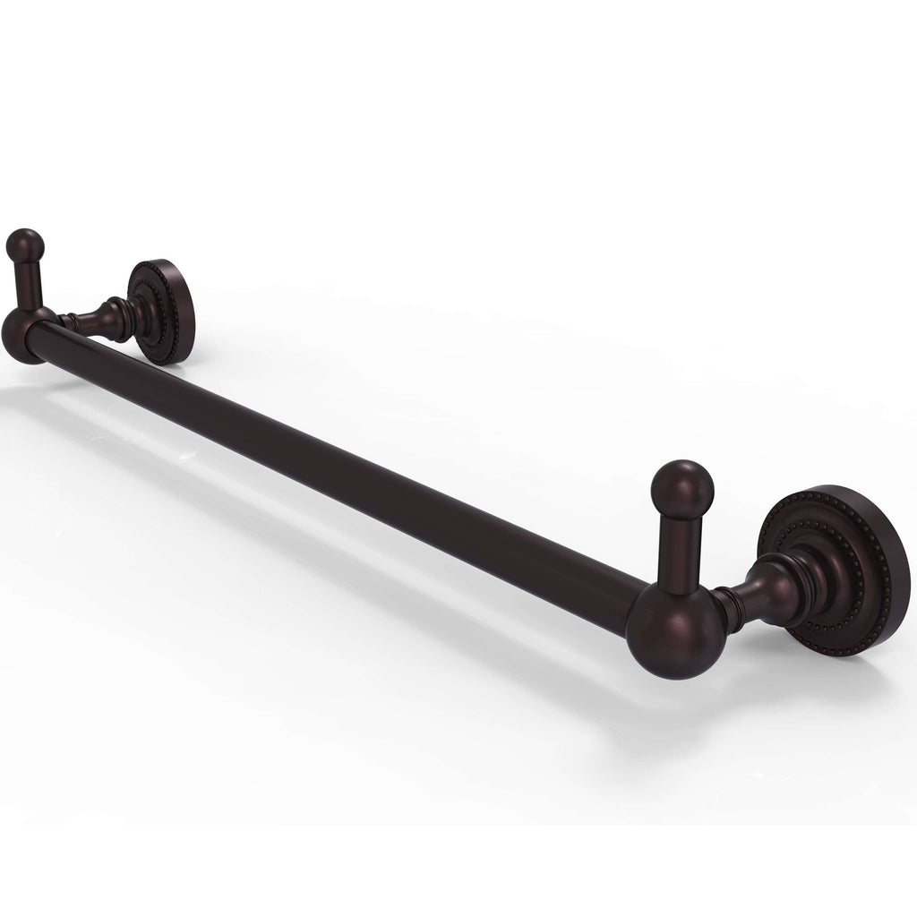 Antique Bronze 18 inch Towel Bar with Integrated Hooks K1126