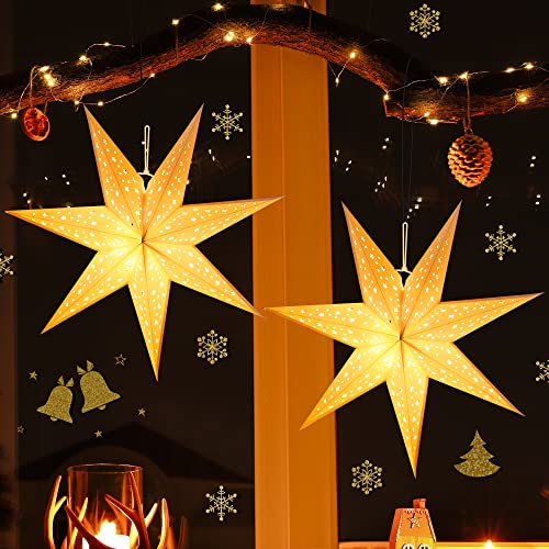 4 Pack 20 Inch Paper Lanterns with LED Star Lights M313273