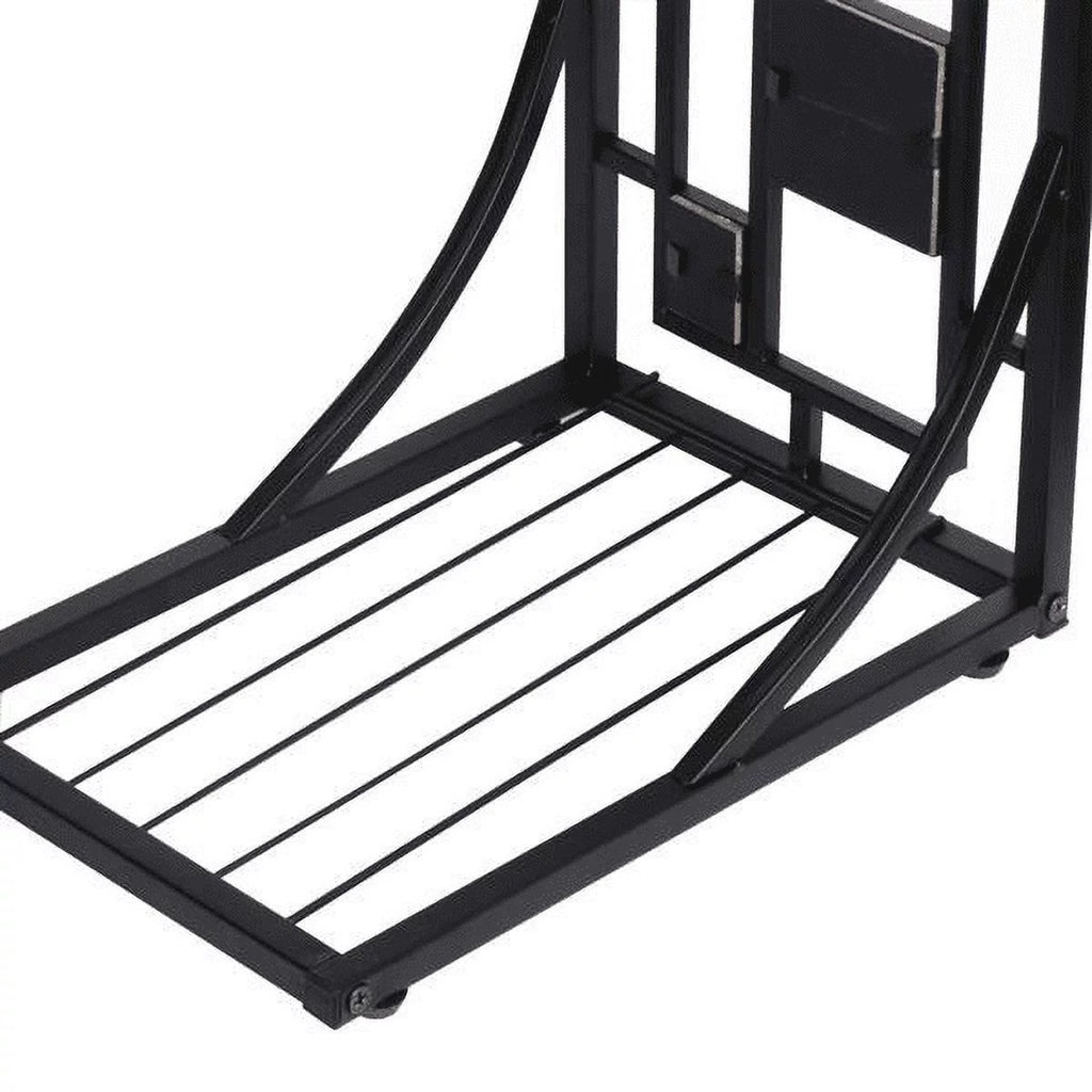 C-Shaped End Table with Geometric Pattern H893407