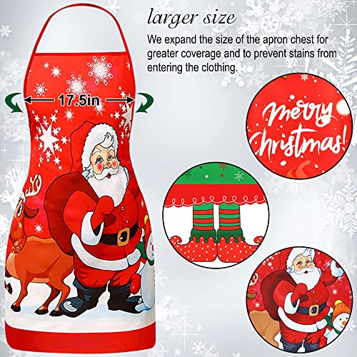 Christmas Apron, 3PCS Adjustable Kitchen Cooking Aprons I29743