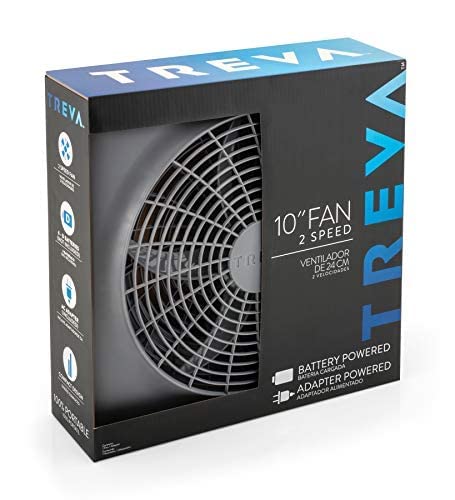 10-Inch Portable Battery Fan, 2 Speed Y410868